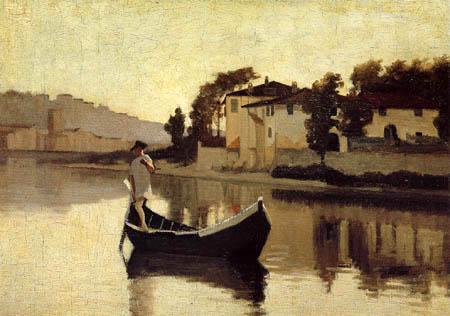 Giuseppe Abbati Arno near Casaccia oil painting picture